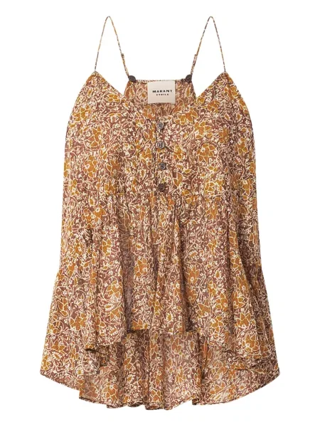 Top Marant Etoile cu model floral maro