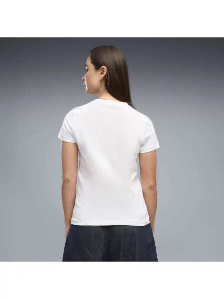 PUMA koszulka Essentials Elevated OdzieÅ¼ BiaÅ‚y S biała
