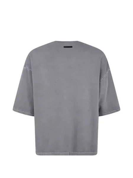 Тениска Fear Of God Essentials с принт сиво