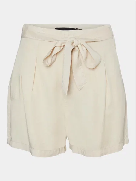 Vero Moda Шорти з тканини Mia бежевий