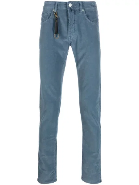 Заужени дънки Incotex синьо