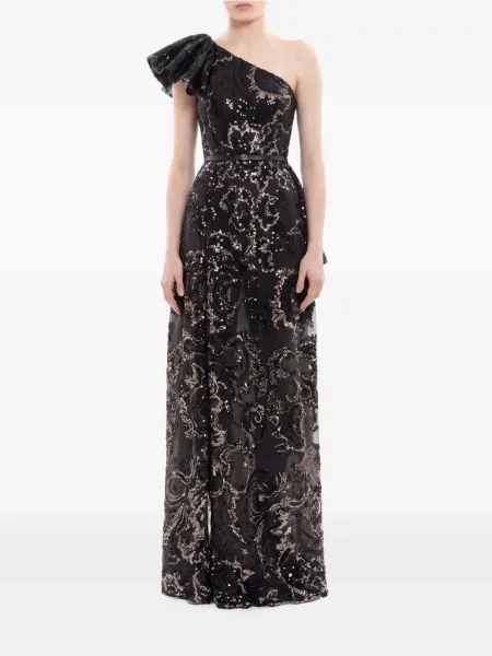 Rochie maxi Saiid Kobeisy cu paiete negru