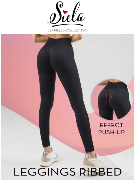 Легінси Siela SIRIBBEDLEGB поліамід/еластан чорний