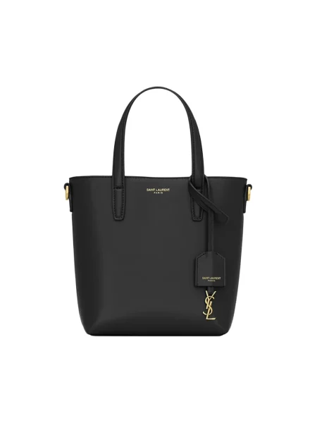 Shopperka Saint Laurent skórzana czarna