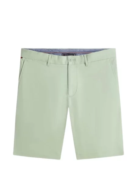 Pantaloni scurți Tommy Hilfiger din țesătură twill verde