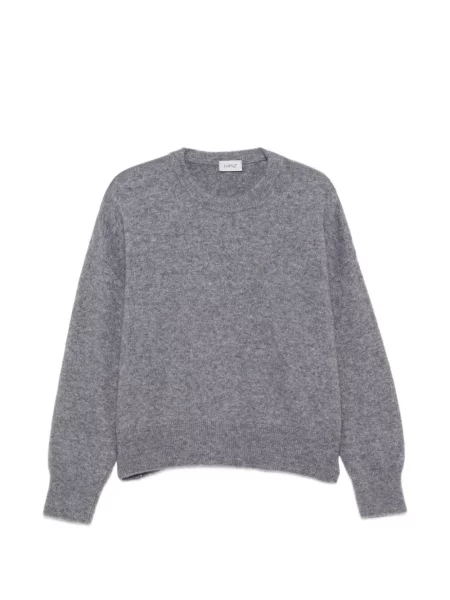 Sweter Mrz z okrągłym dekoltem szary