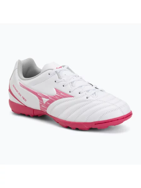 Încălțăminte de fotbal pentru copii Mizuno Monarcida Neo III Select Jr AS white/fuchsia purple alb