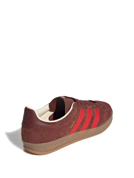 Ριγέ sneakers Adidas Gazelle καφέ