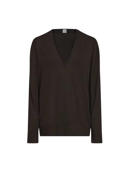 Sweter Toteme z kaszmiru brązowy