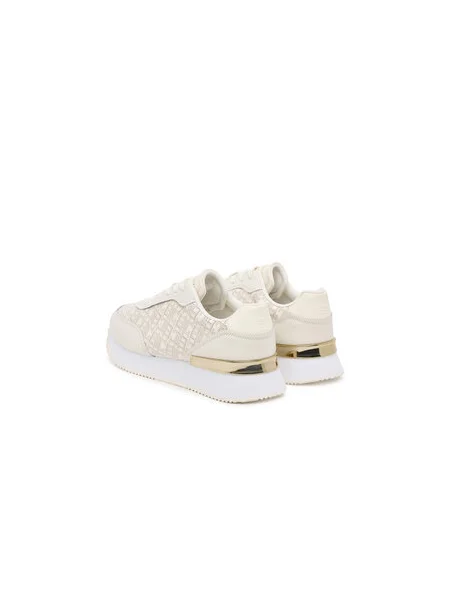 Kožené tenisky Tommy Hilfiger CHIC MONOGRAM RUNNER béžová