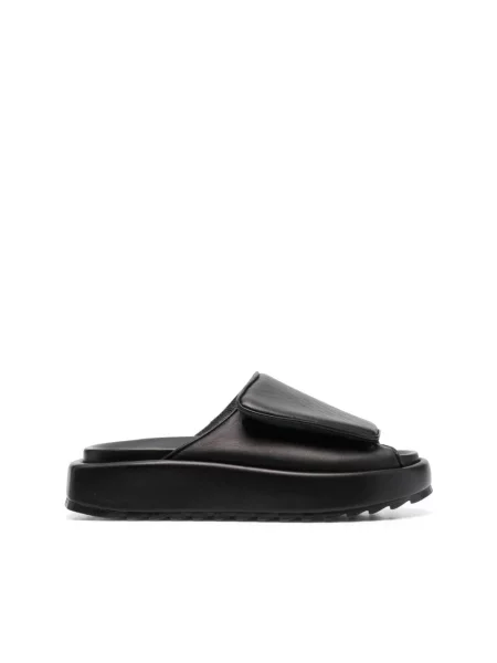 Klapki mules Gia Borghini casual czarne