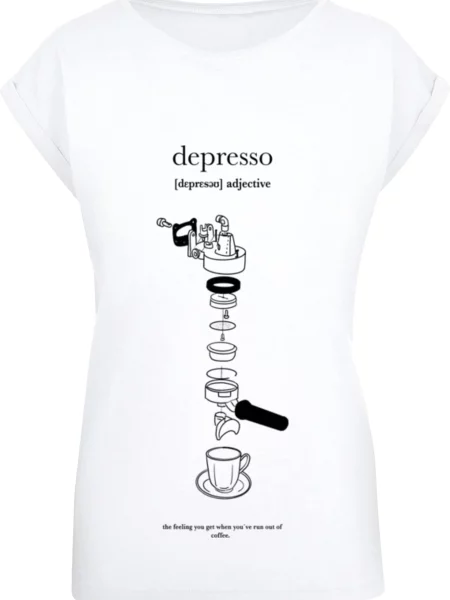 Mister Tee Tričko Depresso černá bílá