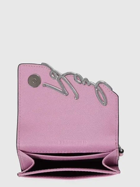 Кожаный кошелек Karl Lagerfeld розовый