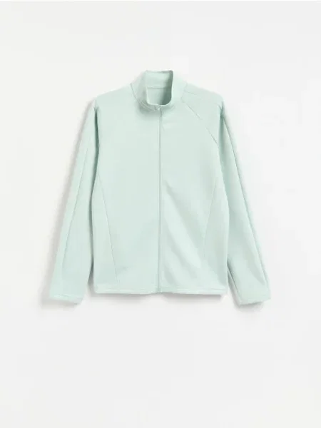 Reserved Rozpinana bluza ze stójką jasnozielony