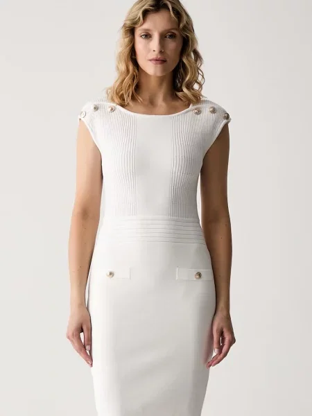 Guess rochie cu vâscoză CARMEN bej