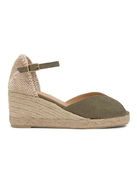 Espadryle Castaner na koturnie zielone