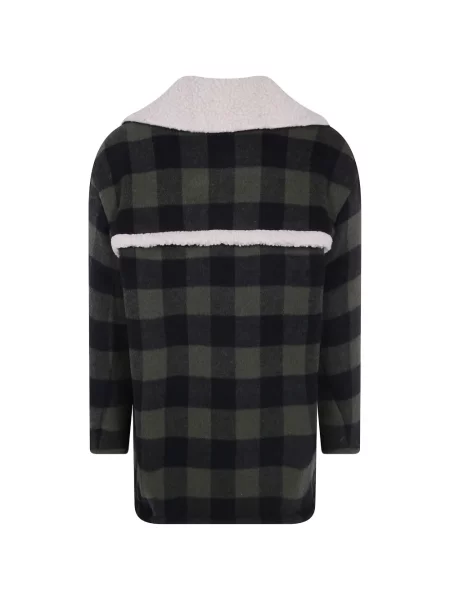 Geacă N°21 din fleece în carouri verde