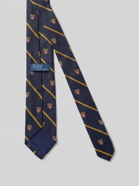 Pasek Polo Ralph Lauren z logo granatowy