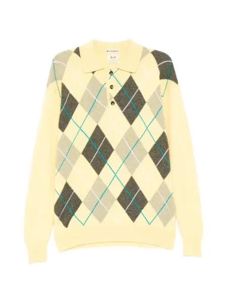 Pulover Jw Anderson cu model argyle galben