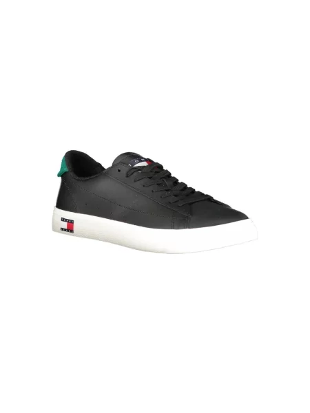 Sneakersy Tommy Hilfiger skórzane czarne