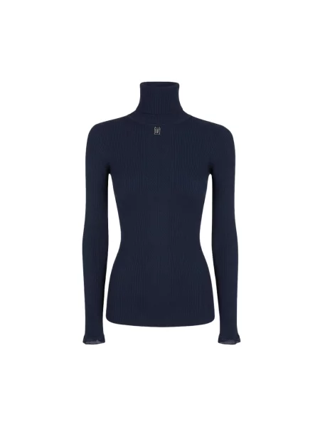 Elisabetta Franchi golf z wiskozą niebieski
