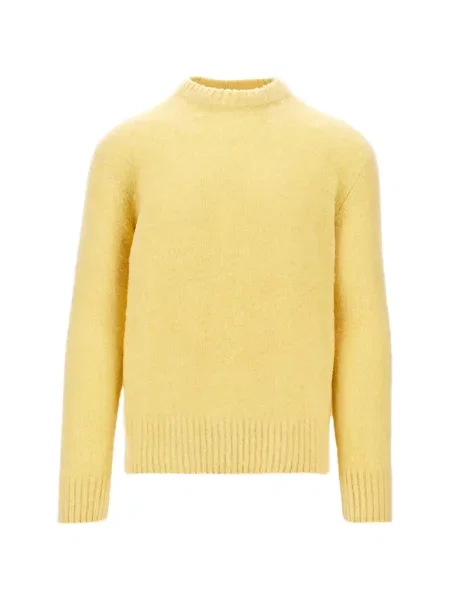 Pulover Piacenza Cashmere din cașmir cu decolteu rotund galben