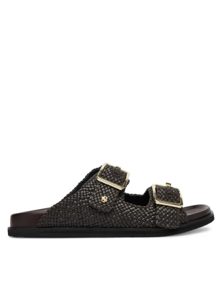 Șlapi Boss din piele negru