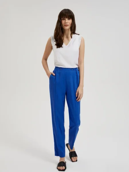 Pantaloni Moodo din canvas negru