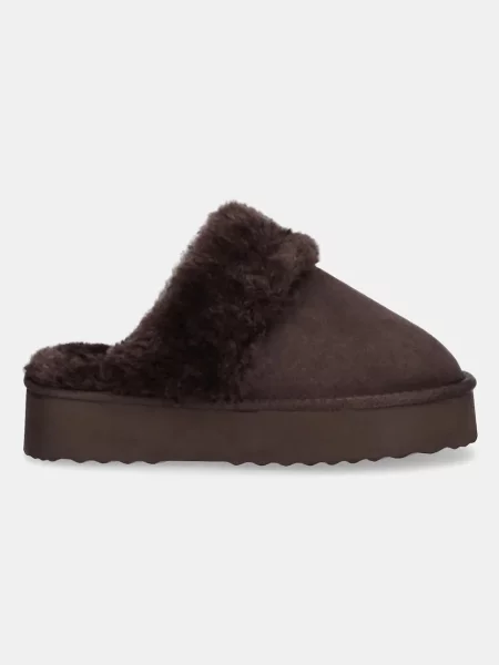 Замшевые тапочки Answear.lab коричневые