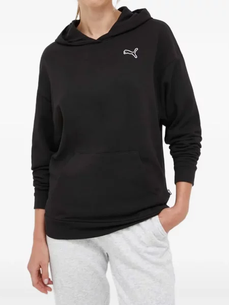 Hanorac cu glugă Puma cu broderie negru