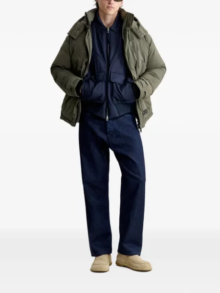 Geacă Maison Kitsune cu glugă cu autograf verde