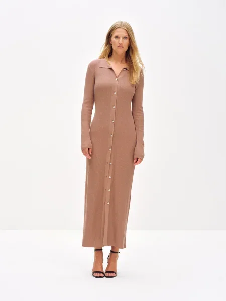 ABOUT YOU x Toni Garrn Kötött ruhák Ireen taupe