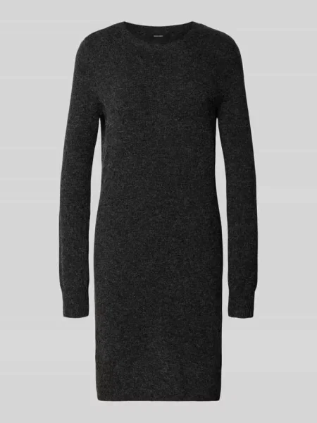 Sukienka z dzianiny o kroju podkreślającym figurę z okrągłym dekoltem model ‘DOFFY’ Vero Moda czarna