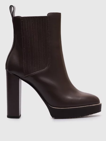 Кожаные ботильоны Brunello Cucinelli коричневые