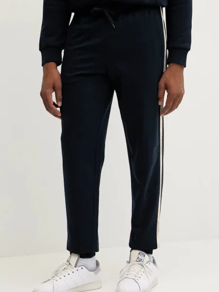 Emporio Armani pantaloni de trening din bleumarin cu imprimeu