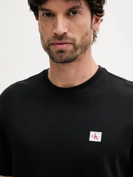 Calvin Klein Jeans póló nyomott mintás fekete
