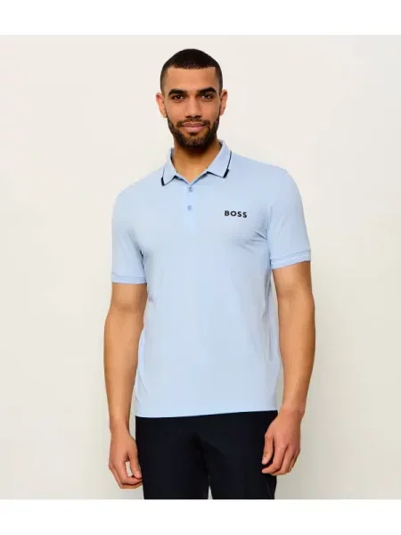 Tricou polo Boss Green albastru