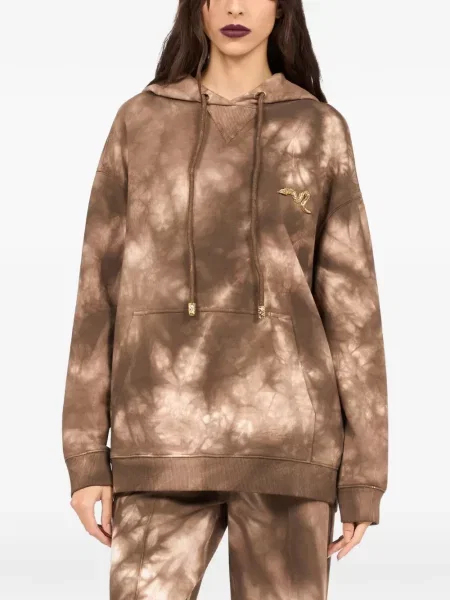 Hoodie Roberto Cavalli γραβάτες καφέ