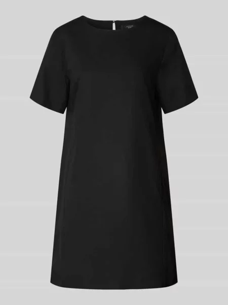 Sukienka mini z lnu z mieszanka bawełny i lnu model ALOA' Weekend Max Mara czarna