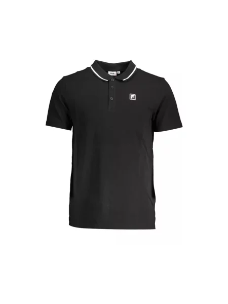 Krótki koszulka polo Fila biznesowa czarna