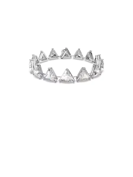 Lniana bransoletka Swarovski szara