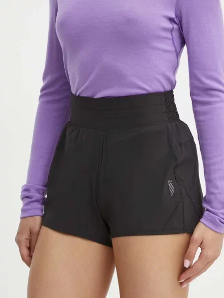 Къс панталон за спортове на открито Helly Hansen Tech с изчистен дизайн с висока талия черно