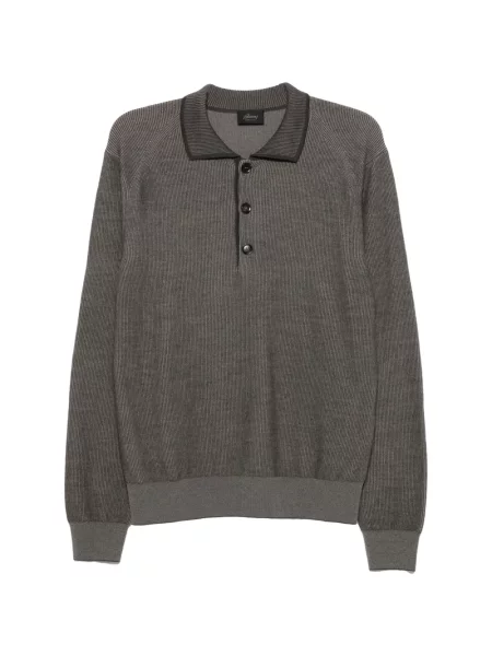 Lung pulover Brioni tricotate gri