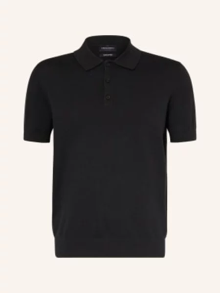 Strokesman's Dzianinowa Koszulka Polo schwarz czarne