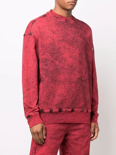 Hanorac crewneck Diesel roșu