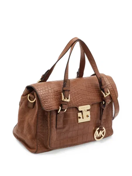 Fustă din piele Michael Michael Kors maro