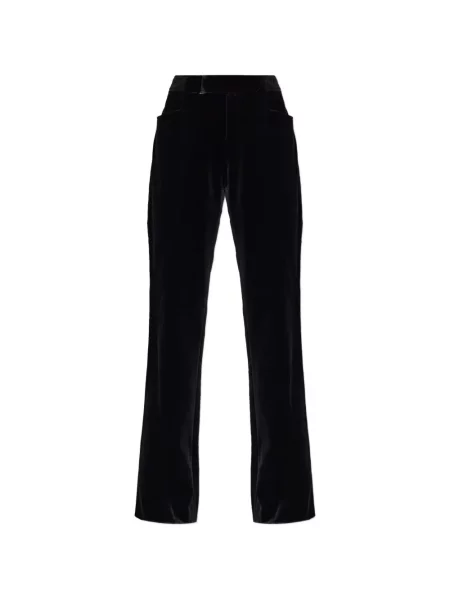 Pantaloni Balmain de catifea negru