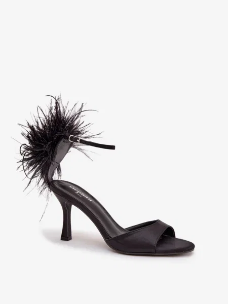 Sandale Boto cu pene negru