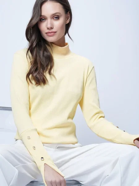 Trend Alaçatı Stili Tricou galben