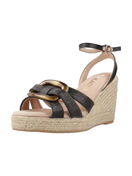 Espadryle Chika10 na koturnie czarne